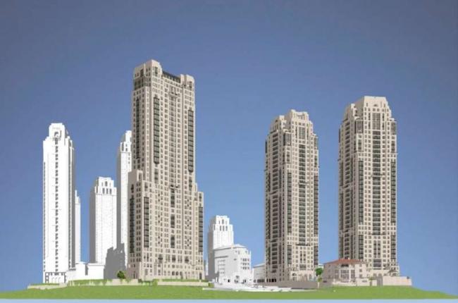 Sketchup住宅模型|超高层住宅楼，古典风格