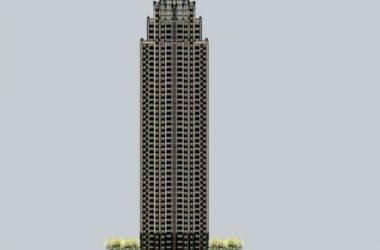 Sketchup住宅模型|超高层住宅楼，古典风格-BIM建筑网