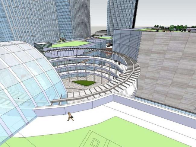 Sketchup商业模型|高层办公楼，购物中心，商业，综合体，现代风格