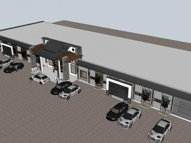 Sketchup商业模型|多层酒楼，商业，中式风格