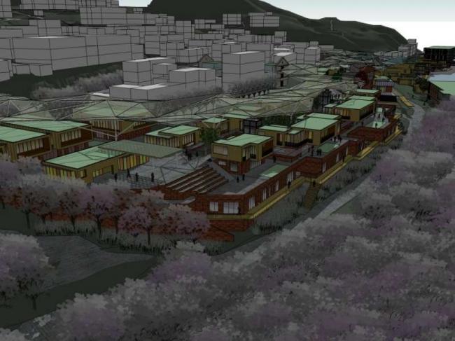 Sketchup商业模型|多层商业街，现代风格