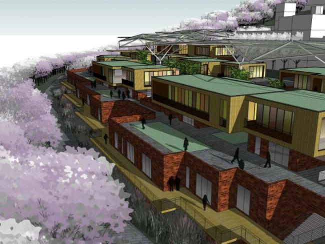 Sketchup商业模型|多层商业街，现代风格