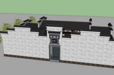 Sketchup古建筑模型|多层庭院，中式风格，古建-BIM建筑网