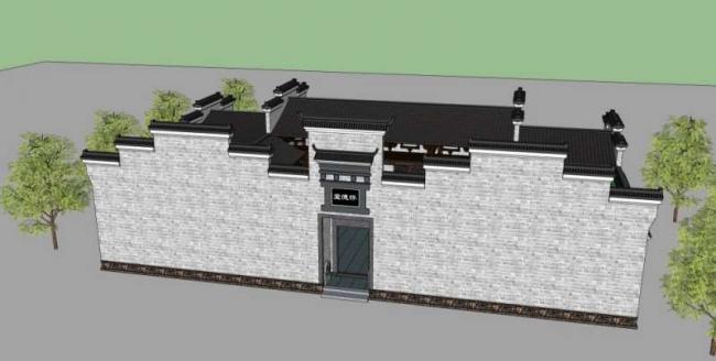 Sketchup古建筑模型|多层庭院，中式风格，古建