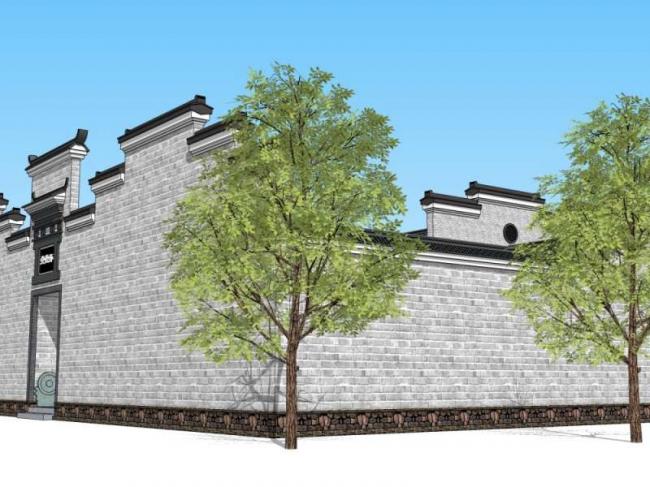 Sketchup古建筑模型|多层庭院，中式风格，古建