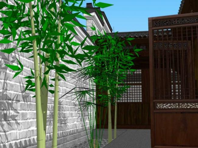 Sketchup古建筑模型|多层庭院，中式风格，古建