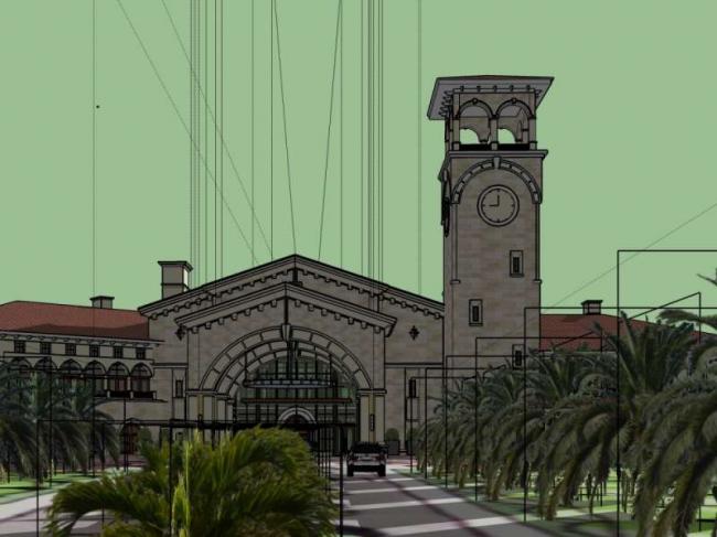 Sketchup商业模型|多层商业会所，古典风格