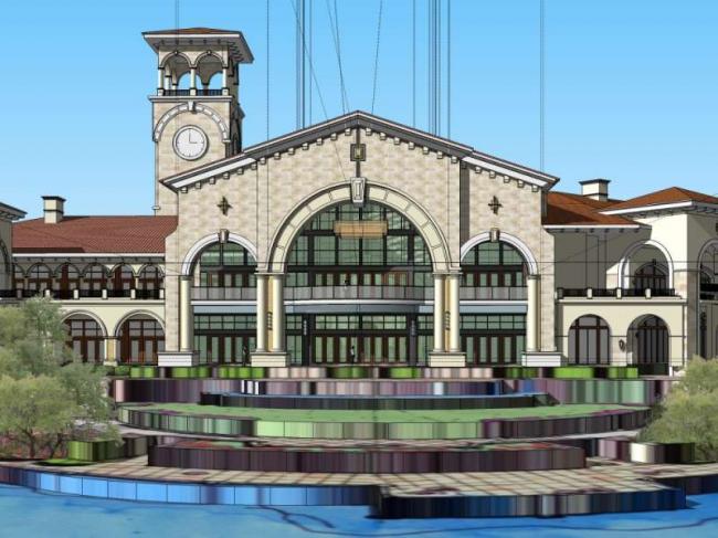 Sketchup商业模型|多层商业会所，古典风格