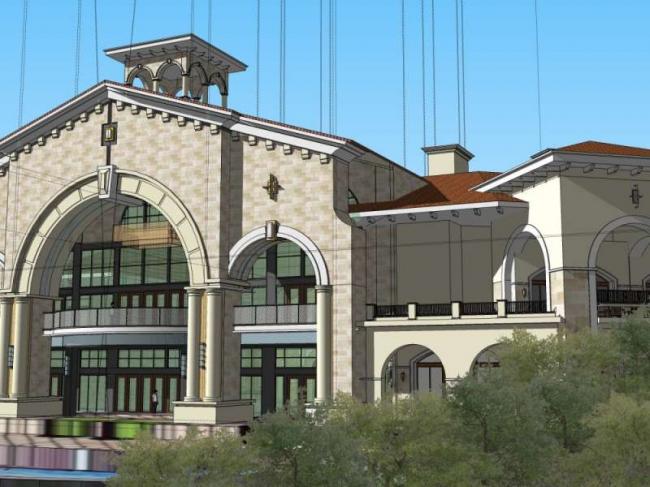 Sketchup商业模型|多层商业会所，古典风格