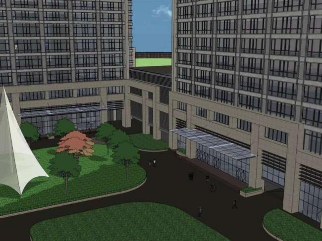 Sketchup综合体模型|多高层商业综合体，住宅，办公，酒店，古典风格
