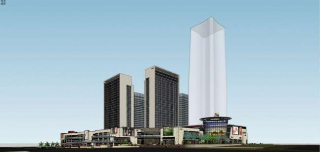 Sketchup综合体模型|多高层商业综合体，住宅，办公，酒店，古典风格