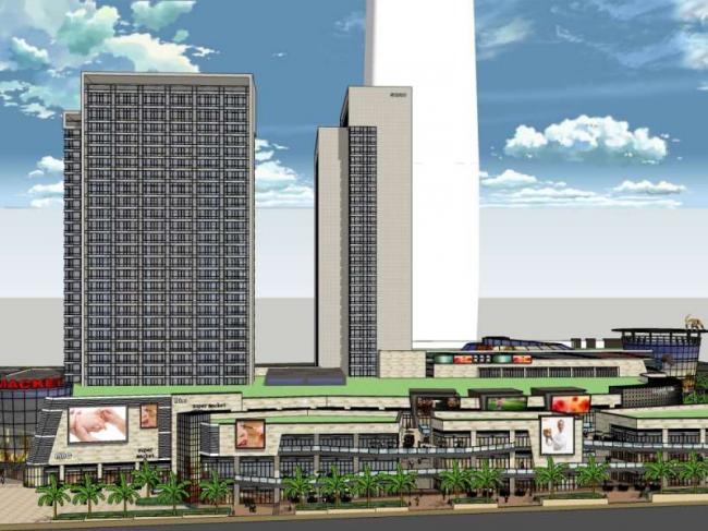 Sketchup综合体模型|多高层商业综合体，住宅，办公，酒店，古典风格