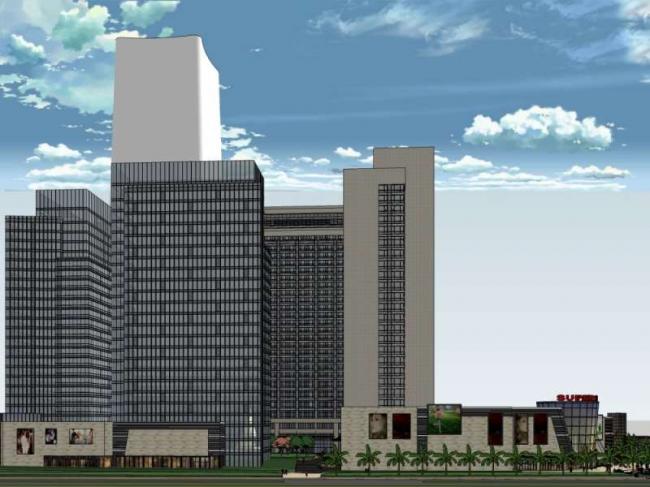 Sketchup综合体模型|多高层商业综合体，住宅，办公，酒店，古典风格