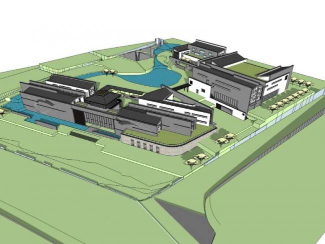 Sketchup文化模型|多层博物馆，文化建筑，中式风格