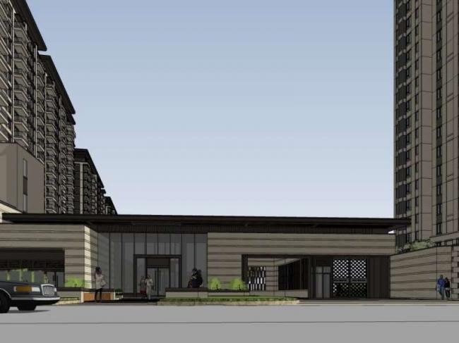 Sketchup商业模型|多层商业街，古典风格