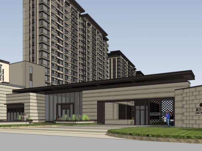 Sketchup商业模型|多层商业街，古典风格