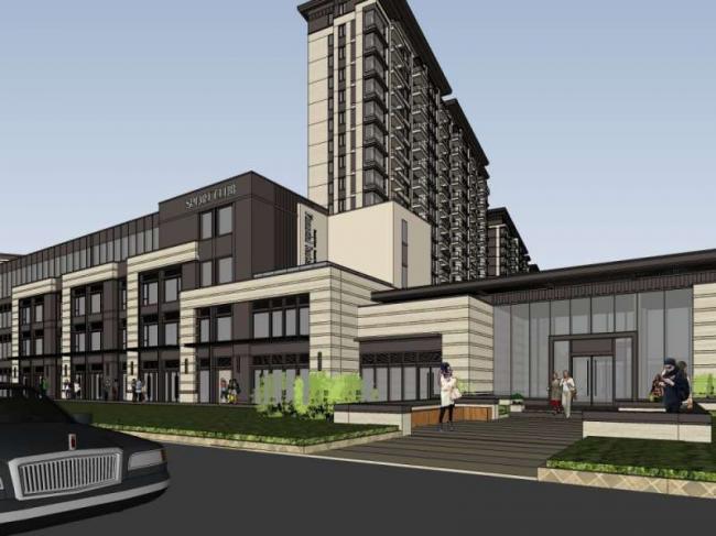 Sketchup商业模型|多层商业街，古典风格