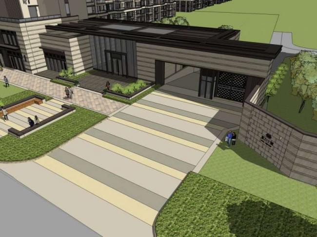 Sketchup商业模型|多层商业街，古典风格