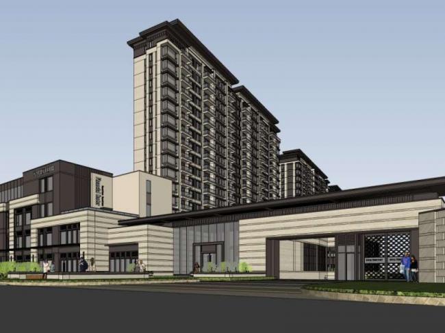 Sketchup商业模型|多层商业街，古典风格