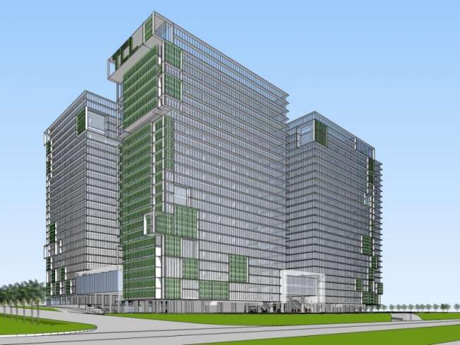 Sketchup办公模型|高层产业园，办公楼，现代风格