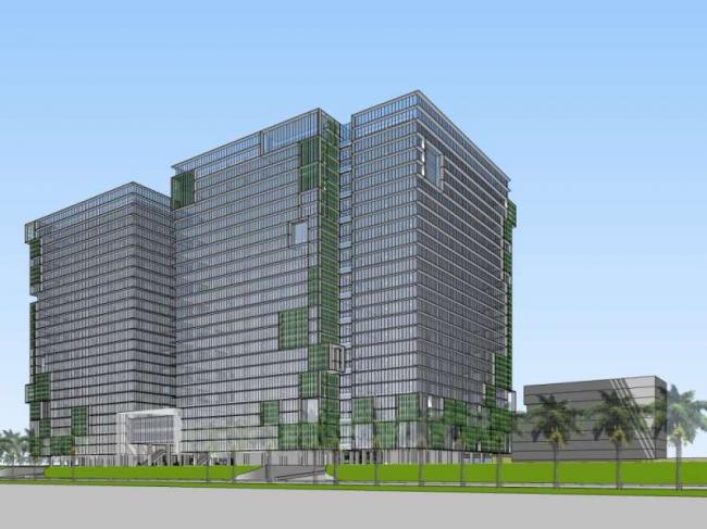 Sketchup办公模型|高层产业园，办公楼，现代风格