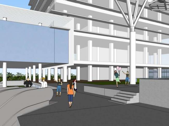 Sketchup办公模型|高层产业园，办公楼，现代风格