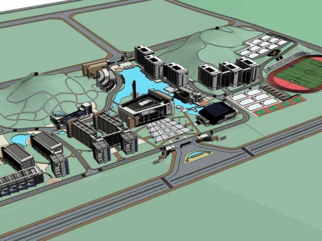 Sketchup学校模型|多层学校，校园教育建筑，现代风格
