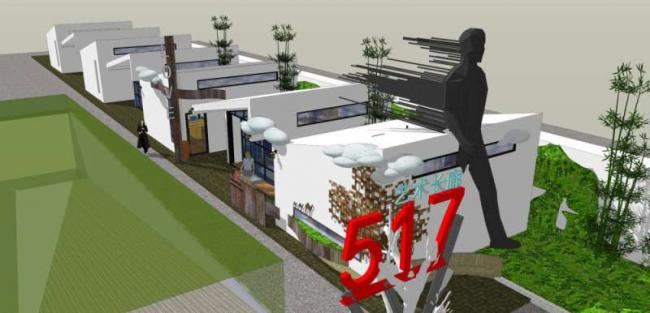 Sketchup文化模型|多层文化长廊，文化建筑，现代风格