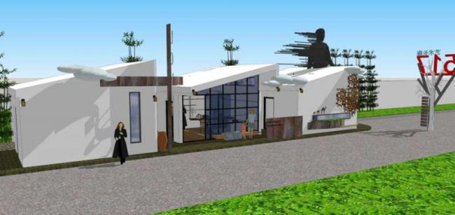 Sketchup文化模型|多层文化长廊，文化建筑，现代风格