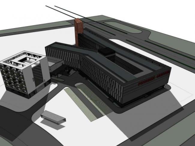 Sketchup综合体模型|多层商业综合体，办公，酒店，现代风格