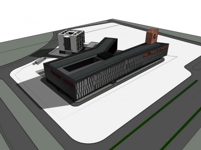 Sketchup综合体模型|多层商业综合体，办公，酒店，现代风格