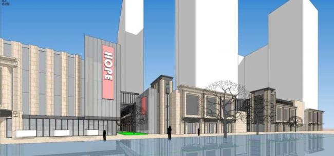 Sketchup商业模型|多层商业街，古典风格