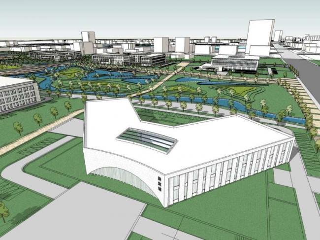 Sketchup文化模型|多层展览馆，文化建筑，现代风格