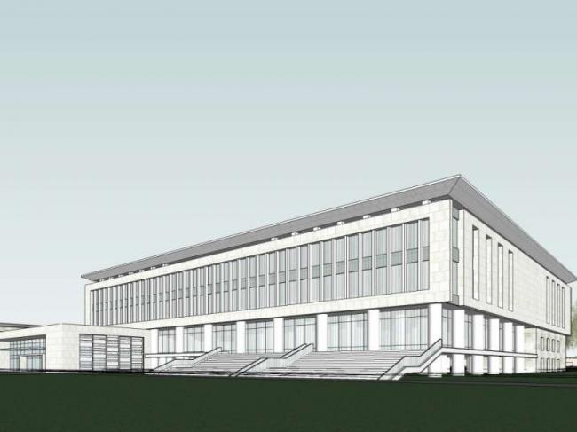 Sketchup文化模型|多层展览馆，文化建筑，现代风格