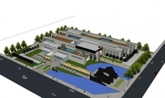 Sketchup文化模型|多层图书馆，文化建筑，现代风格