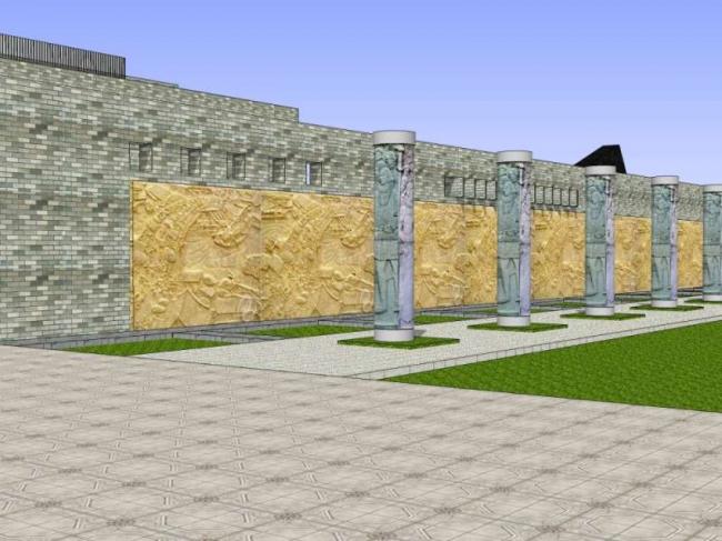 Sketchup文化模型|多层图书馆，文化建筑，现代风格