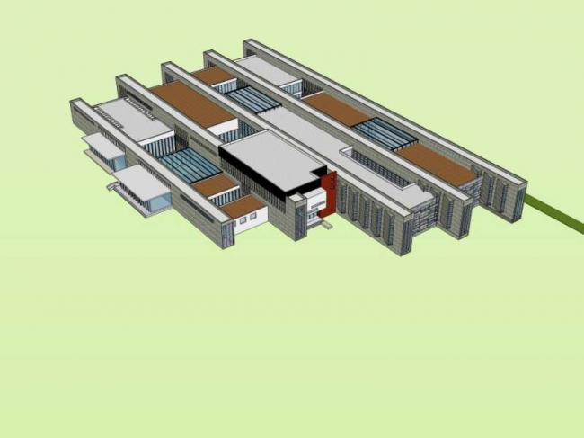 Sketchup文化模型|多层图书馆，文化建筑，现代风格