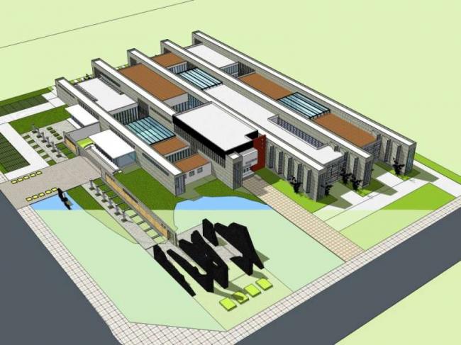 Sketchup文化模型|多层图书馆，文化建筑，现代风格