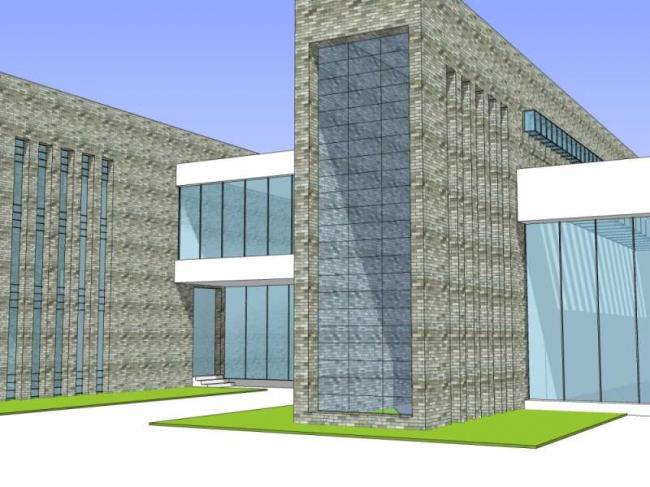 Sketchup文化模型|多层图书馆，文化建筑，现代风格