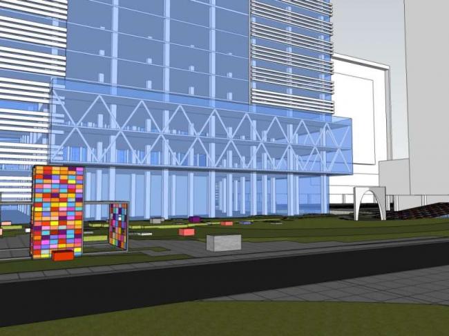 Sketchup办公模型|高层产业园，现代义风格，办公楼