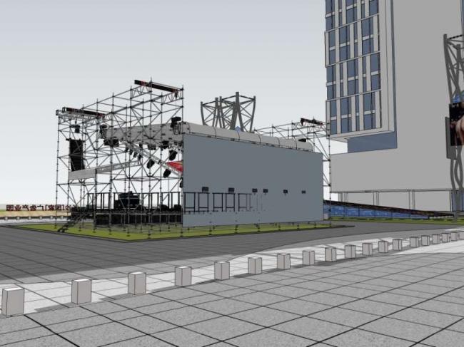 Sketchup办公模型|高层产业园，现代义风格，办公楼