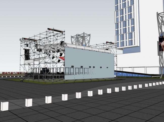 Sketchup办公模型|高层产业园，现代义风格，办公楼