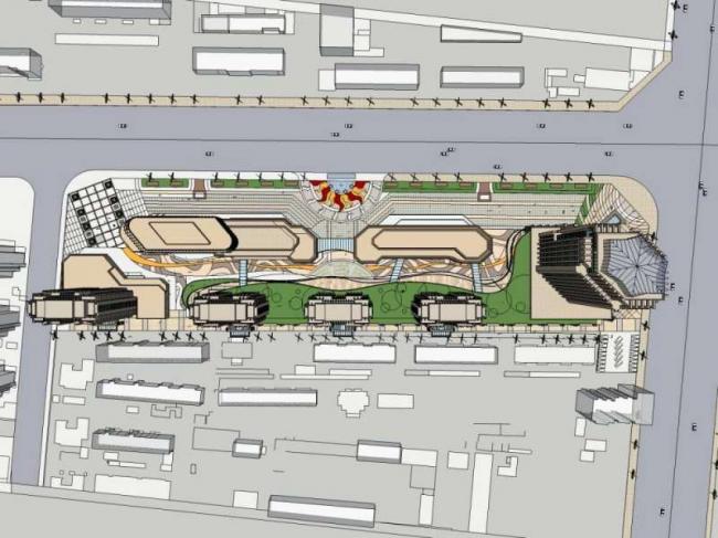 Sketchup综合体模型|高层办公楼，底层商业，多高层综合体，古典风格