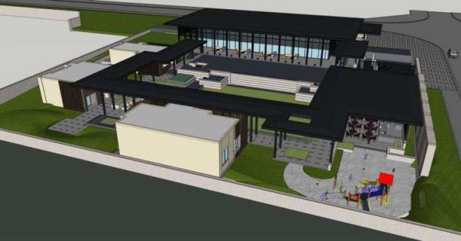 Sketchup住宅模型|低层售楼处，商业建筑，现代风格