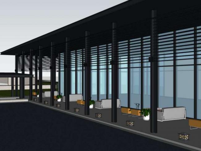 Sketchup住宅模型|低层售楼处，商业建筑，现代风格