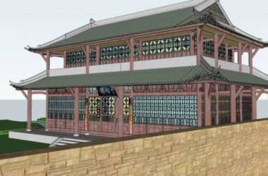Sketchup古建筑模型|多层三苏祠云屿楼，中式风格，古建-BIM建筑网