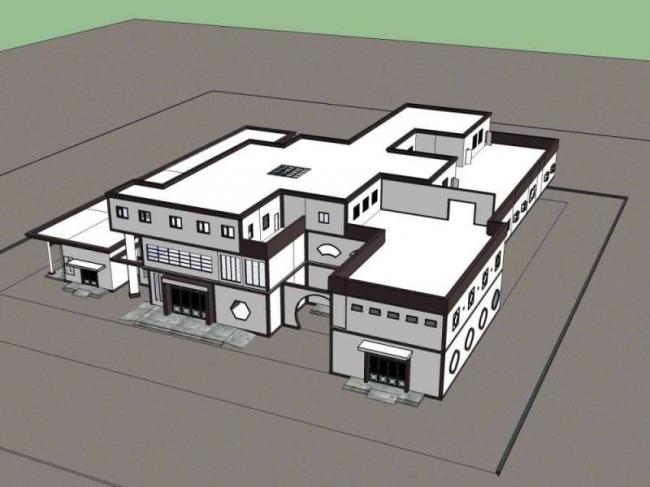 Sketchup医院模型|多层医院，医疗建筑，现代中式风格