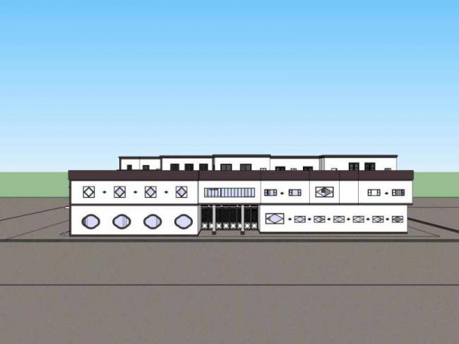 Sketchup医院模型|多层医院，医疗建筑，现代中式风格