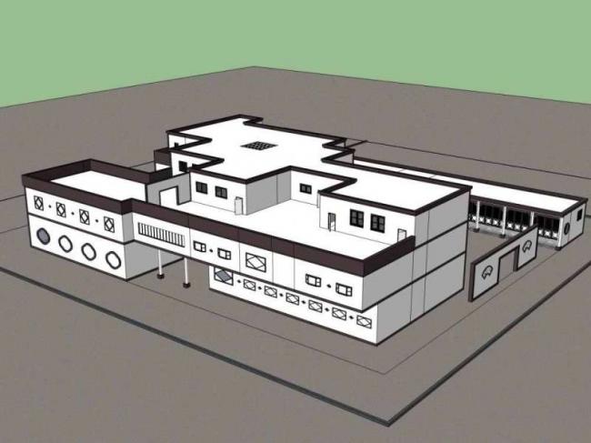 Sketchup医院模型|多层医院，医疗建筑，现代中式风格