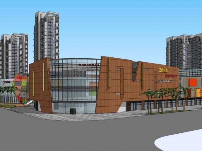 Sketchup综合体模型|高层公寓住宅 ，商业，多高层综合体，现代风格